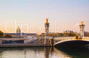 Pont Alexandre III (Alexander III bridge) in Paris, France