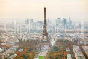 Aerial overview of Paris