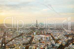 Aerial overview of Paris