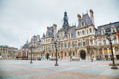 City Hall building (Hotel de Ville) in Paris