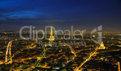 Cityscape of Paris with the Eiffel tower