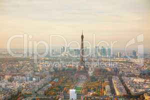 Aerial overview of Paris