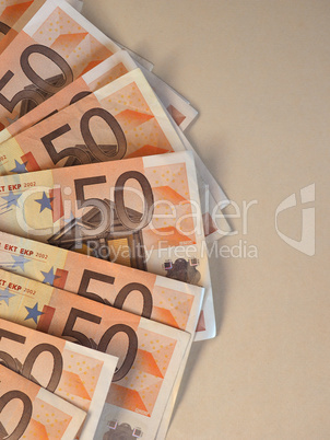 Euro (EUR) notes, European Union (EU) with copy space