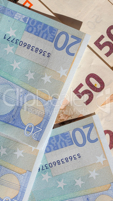 Fifty and Twenty Euro notes