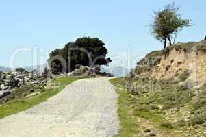 A path of mountain in earth.