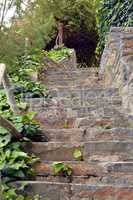 A staircase in stones.