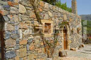 Blue stone Cretan typical house.