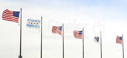 Fluttering Flags in Chicago