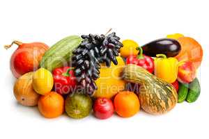 fruit and vegetable isolated on white background