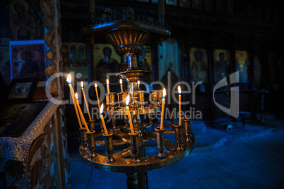 Candles in church