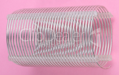 radio coil on pink background
