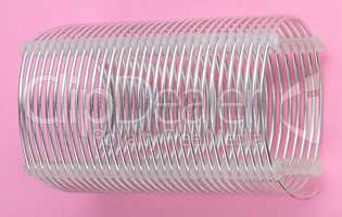 radio coil on pink background