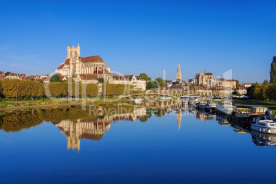 Auxerre - Auxerre, cathedral and Yonne river