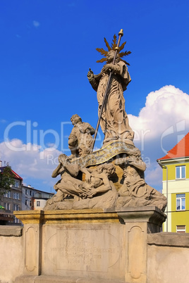 Figur der Brücktorbrücke in Glatz - Statue from St. Johns Bridge, Klodzko (Glatz), Silesia