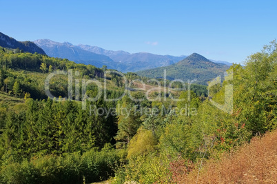 Montsegur Burg - near castle Montsegur in France