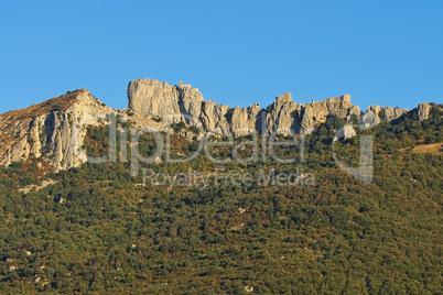 Peyrepertuse Burg - castle Peyrepertuse in France