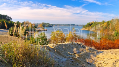 Zeischaer Kiessee, Landschaft in der Lausitz - Zeischaer lake, landscape in Lusatia