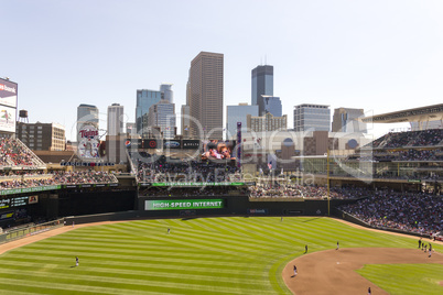 Minneapolis skyline from Target Field