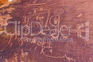 Petroglyphs at Atlatl Rock.