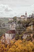 Rocamadour village on a cliff