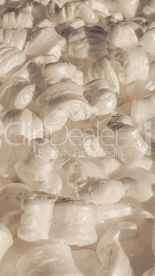 White polystyrene beads background - vertical