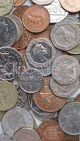 Pound coins - vertical