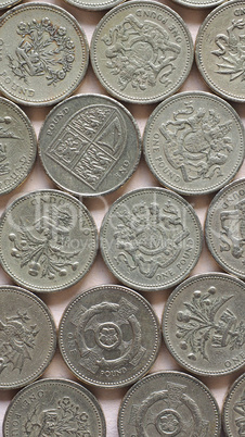 GBP Pound coins - vertical GBP Pound coins - vertical