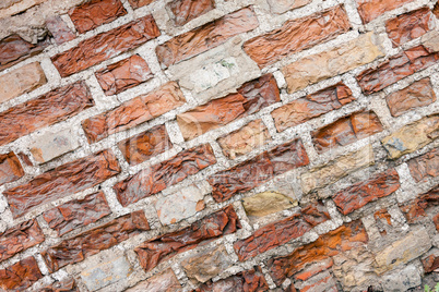Dirty old brick wall background