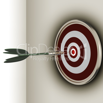 Dart with dartboard, 3d-illustration