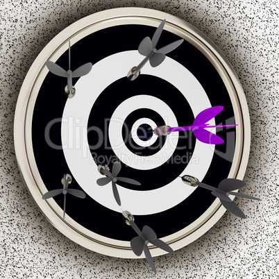 Dartboard with darts, 3d illustration
