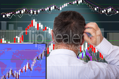 Dealer analyzes the chart