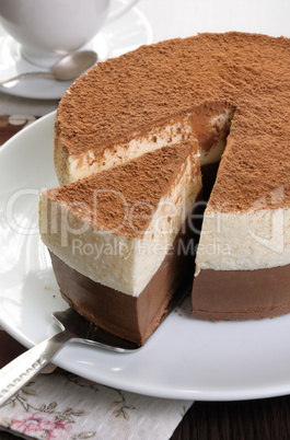 Piece of mousse cake