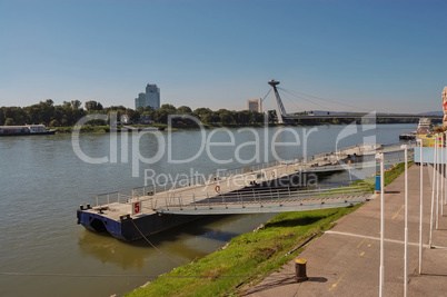 Harbor on Danube in Bratislava