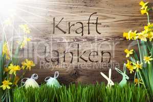 Sunny Easter Decoration, Gras, Kraft Tanken Means Relax