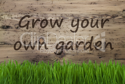 Aged Wooden Background, Gras, Grow Your Own Garden