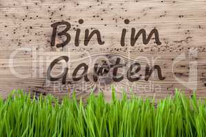 Bright Wooden Background, Gras, Im Garten Means In The Garden