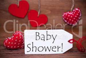 Read Hearts, Label, Text Baby Shower