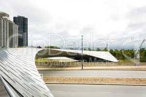 The BP Bridge in Millennium Park