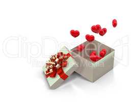 Gift for Valentine's day. 3D rendering