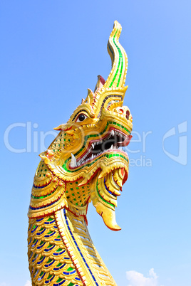 King of Naga in Temple of Thailand.
