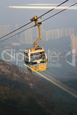 Stunning view from a cable car.