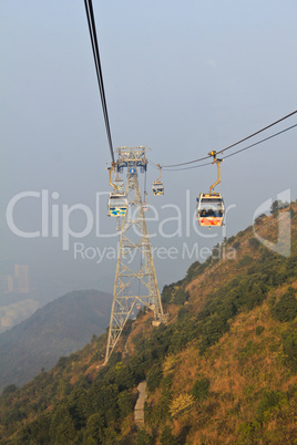 Stunning view from a cable car.