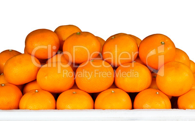 Fruit oranges in a market stall.
