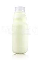 Bottle with milk isolated on the white background.