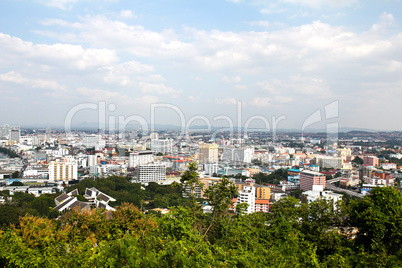 Pattaya city bird eye view, Thailand.