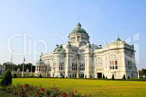 Marble building of The Throne Hall in Bangkok, where the nationa