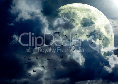 Full moon dreamscape