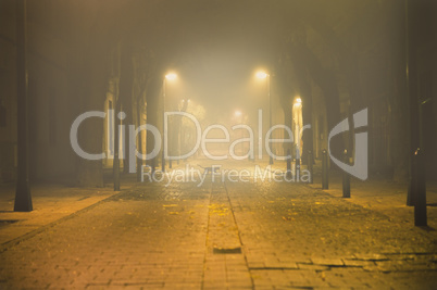 Urban street at night