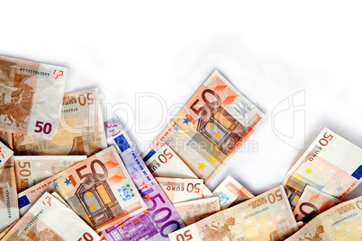 euro bills background