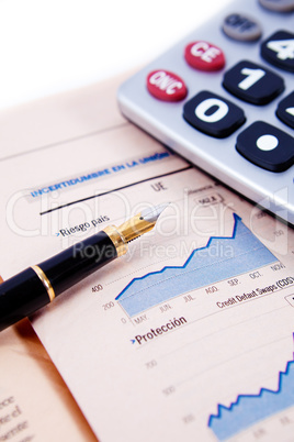 financial objets background